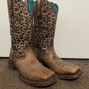 Ariat Cheetah Print Cowboy Boots